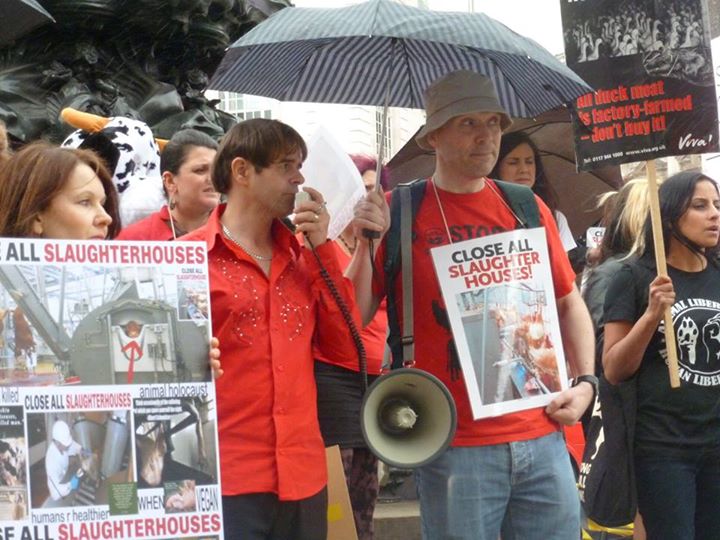 Marche pour la fermeture des abattoirs à Londres